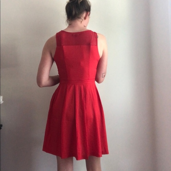 C. Luce red dress with mesh inlay size small - Picture 5 of 7